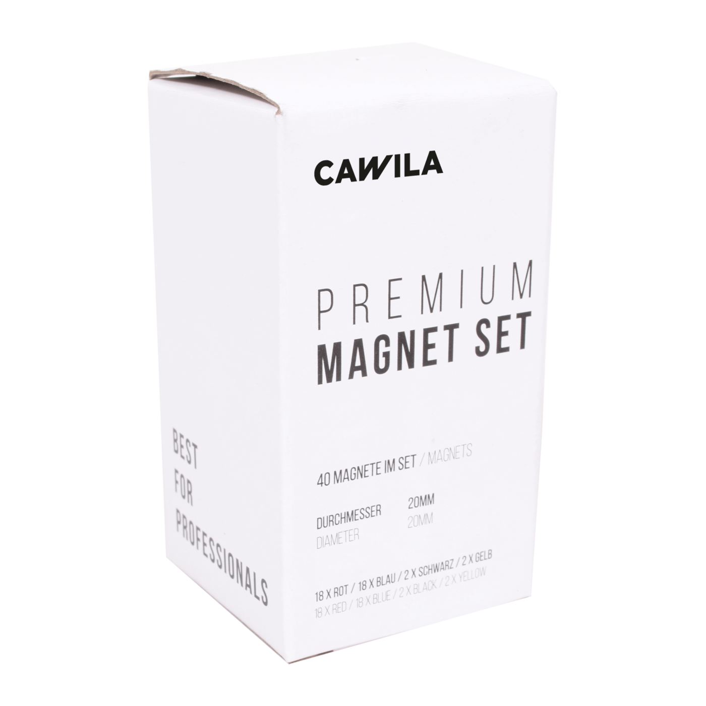 Cawila Premium Magnet Set | 20mm | 40er Set | Rot Blau