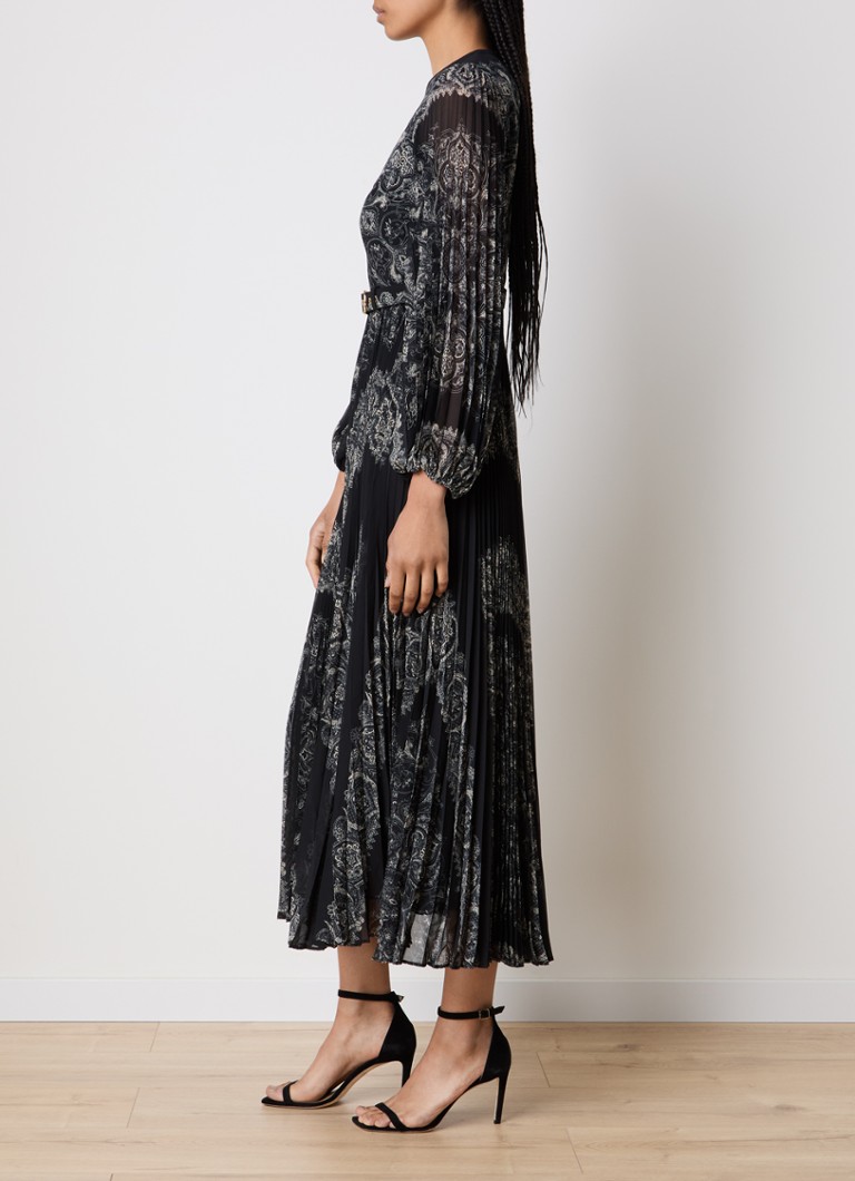 Rochie midi Zimmermann Sunray cu imprimeu paisley și curea.
