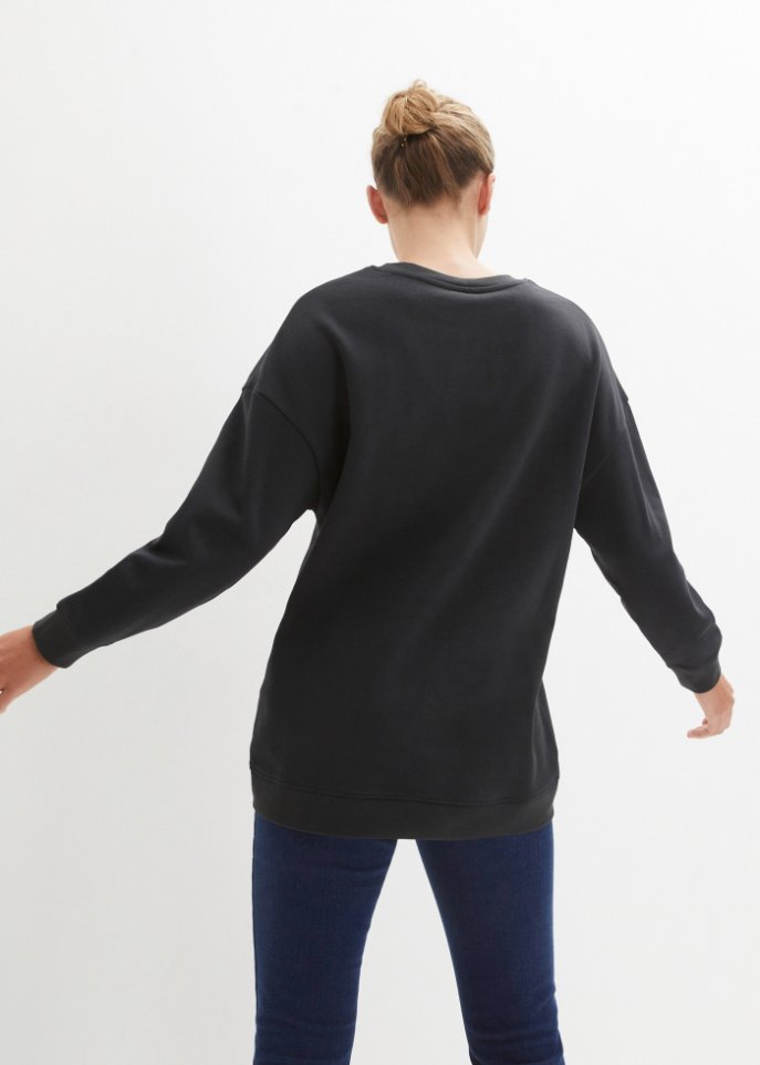 Oversize Sweatshirt mit Schlitzdetail
