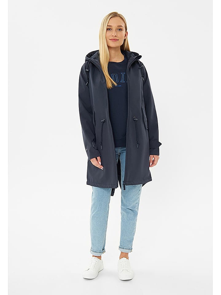 Derbe Regenjacke in Dunkelblau günstig kaufen 34