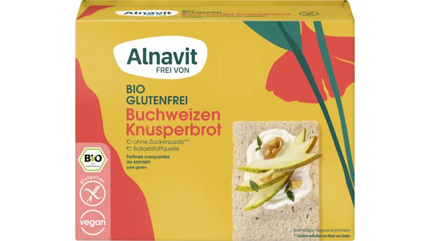 Alnavit Bio Knusperbrot Buchweizen glutenfrei 150 g