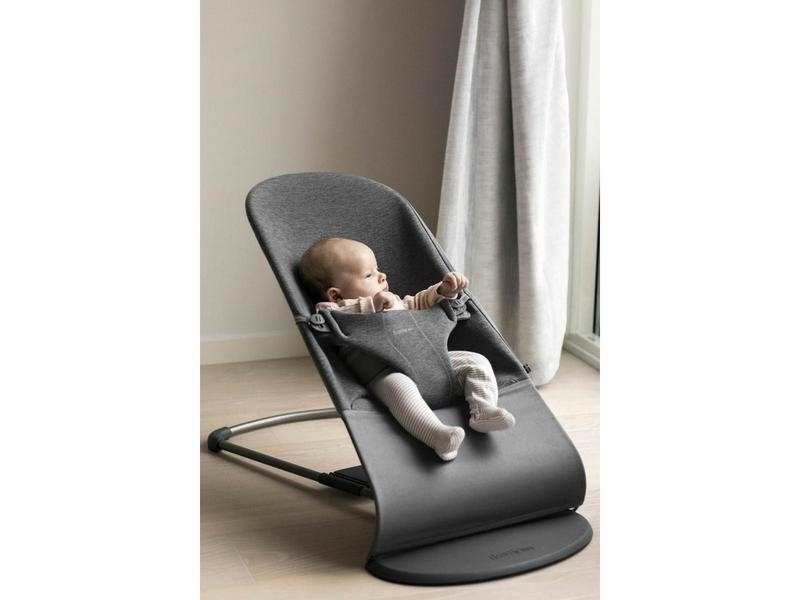 Transat Bliss gris charbon en Jersey 3D et cadre gris foncé