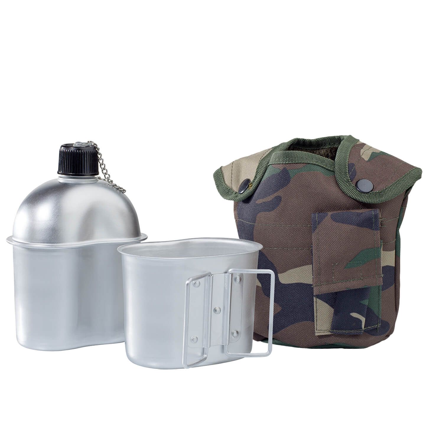 US Feldflasche mit Becher Alu