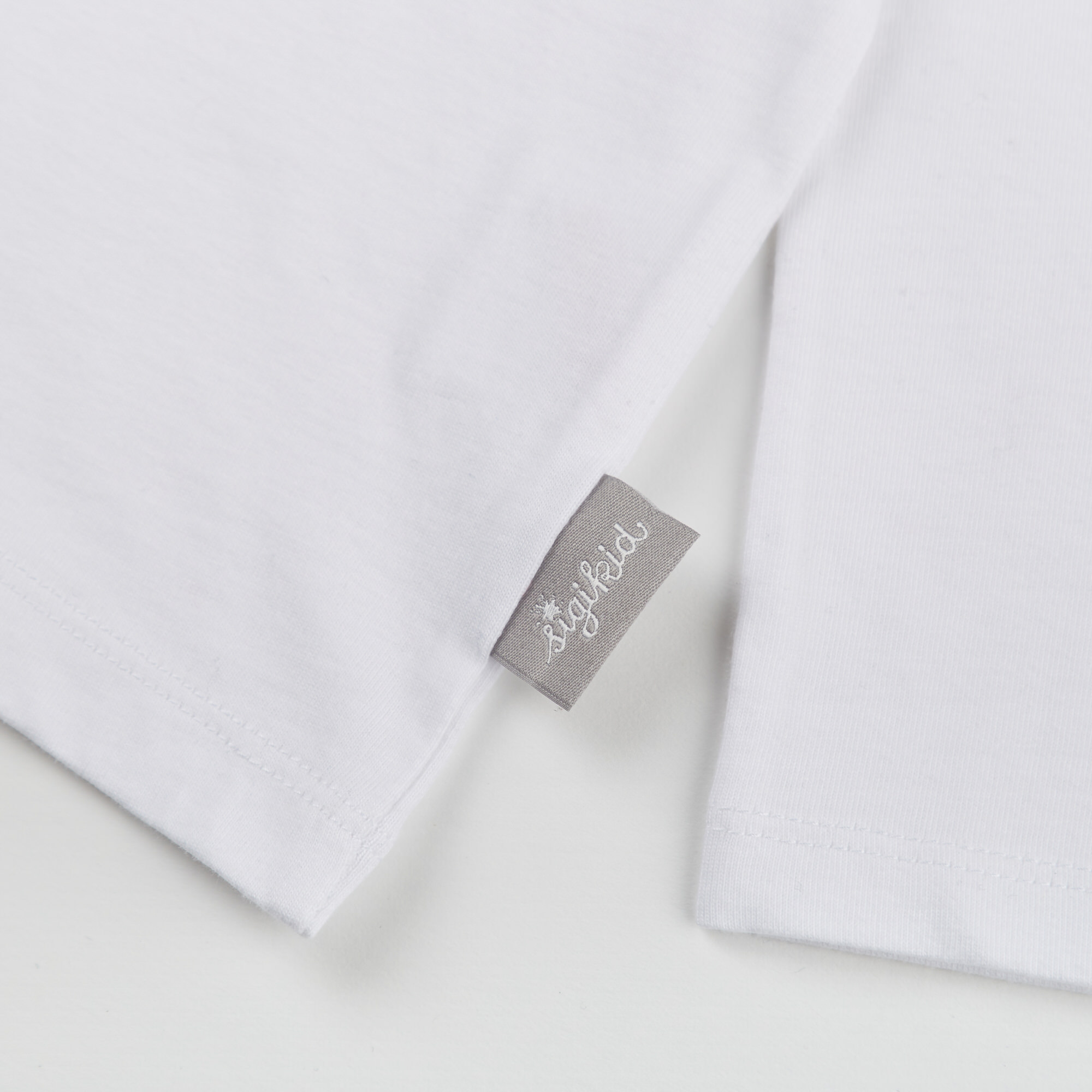 Kinder Langarmshirt im 2er Pack, weiß