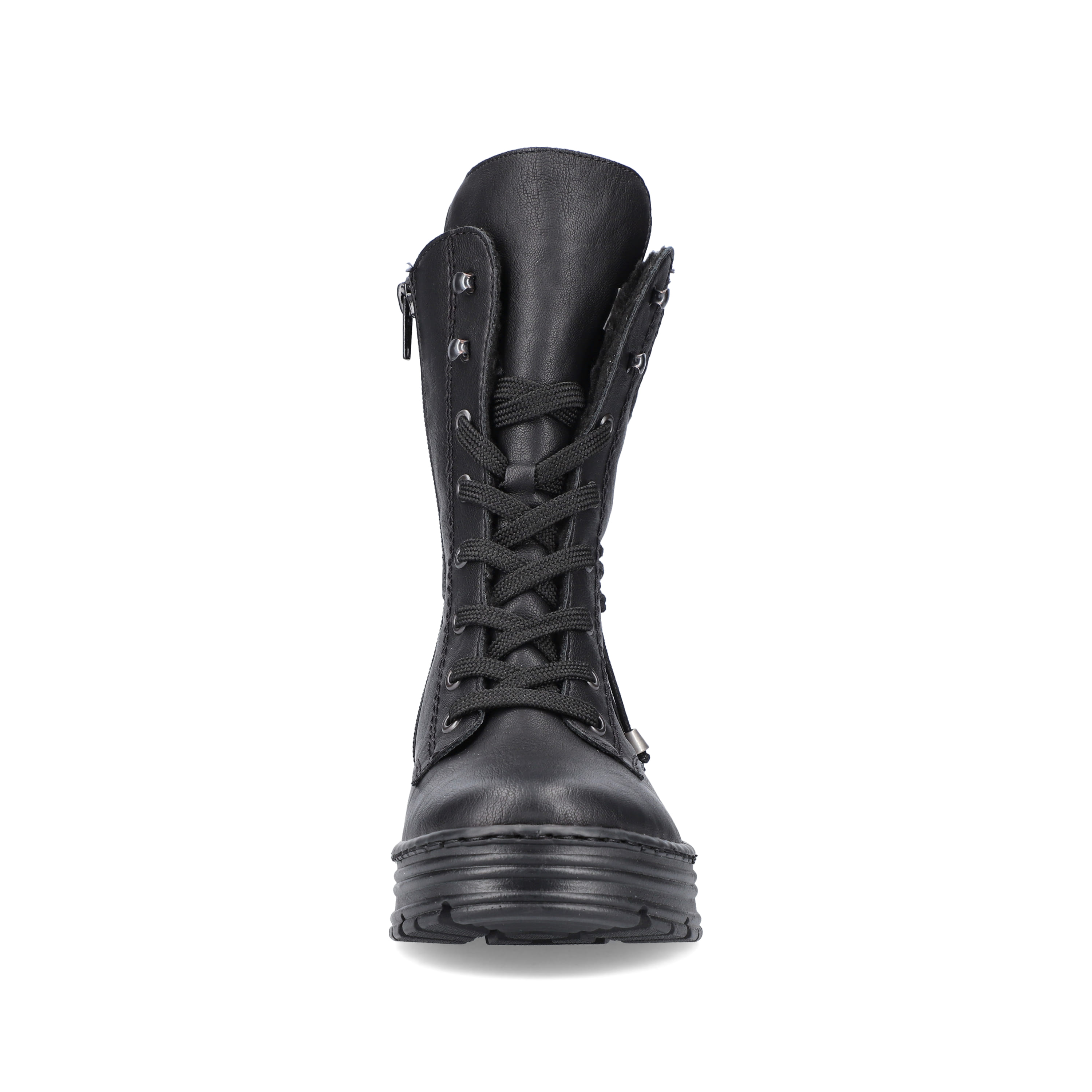 Rieker Damen Schnürstiefel tiefschwarz