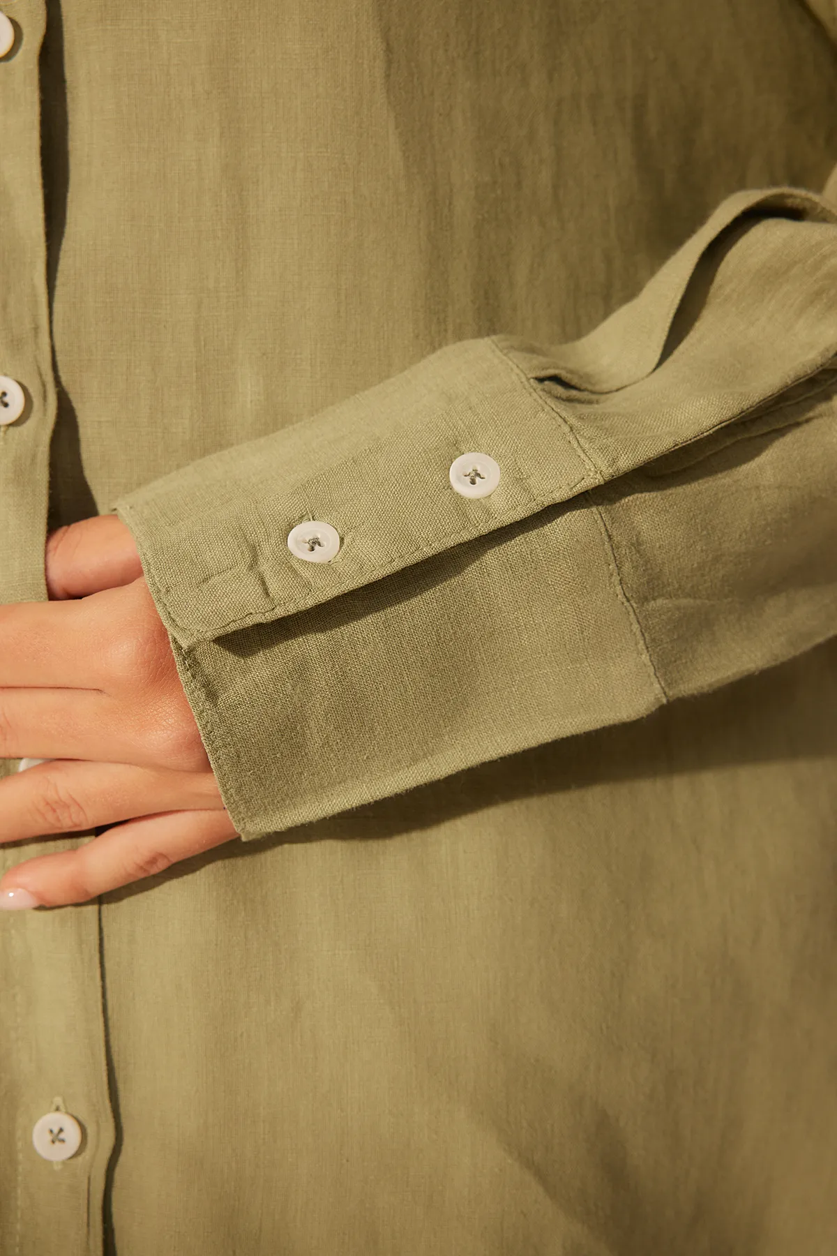 Trendyol Collection  Hemd - Grün - Oversized