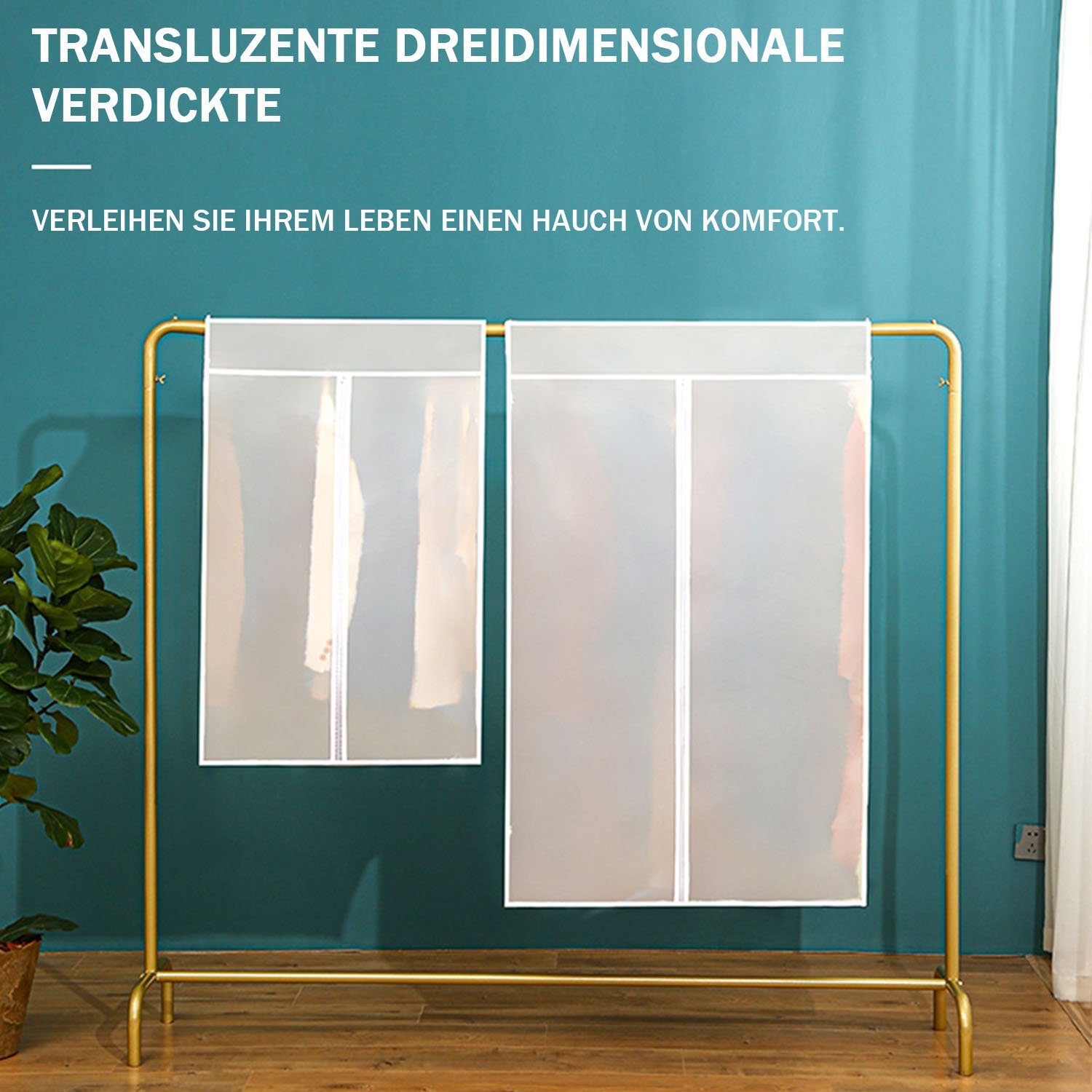 MAGICSHE Kleidersack 3D Hängende Kleidung staubdichte Abdeckung für Garderobe (1 St)