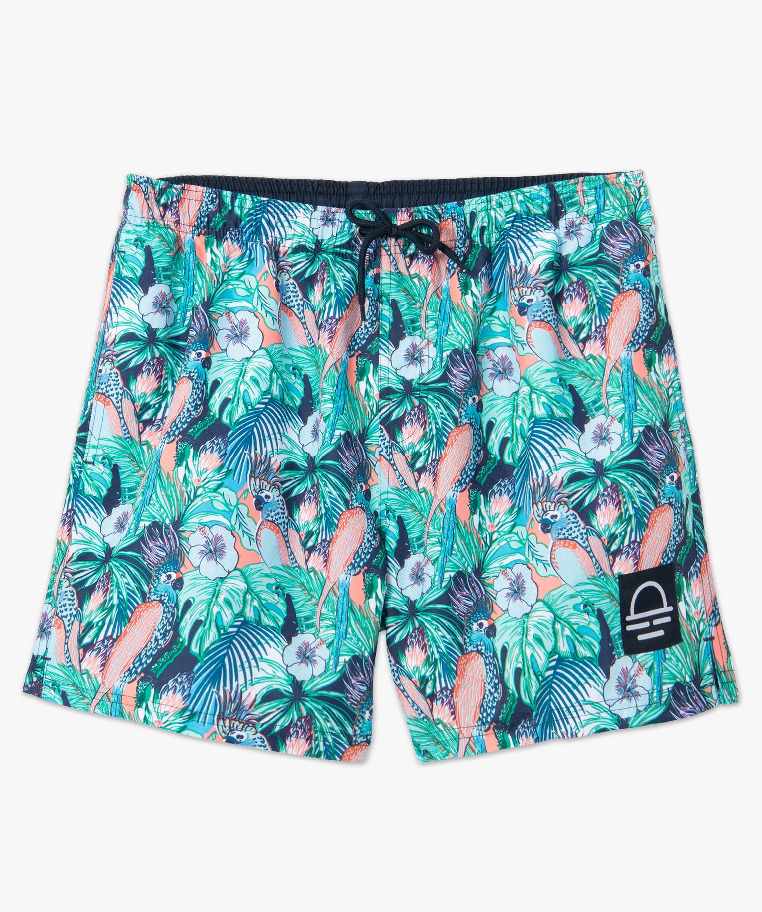 Short de surf homme à motifs exotiques imprime | GEMO
