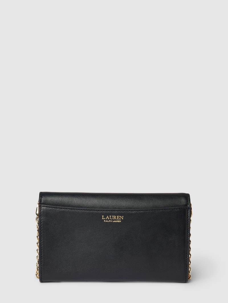 Crossbody Bag mit Label-Applikation Modell 'ADAIR' in schwarz