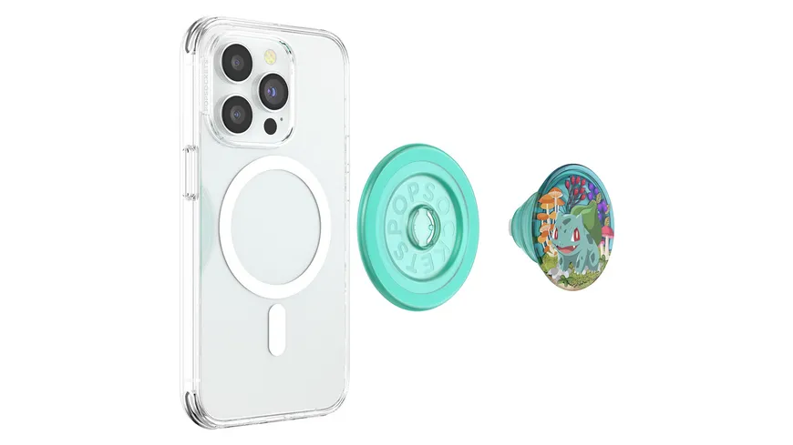 PopGrip Premium  für MagSafe rund - ausziehbarer Handy-Griff Handyhalter -  Bulbasaur Mint