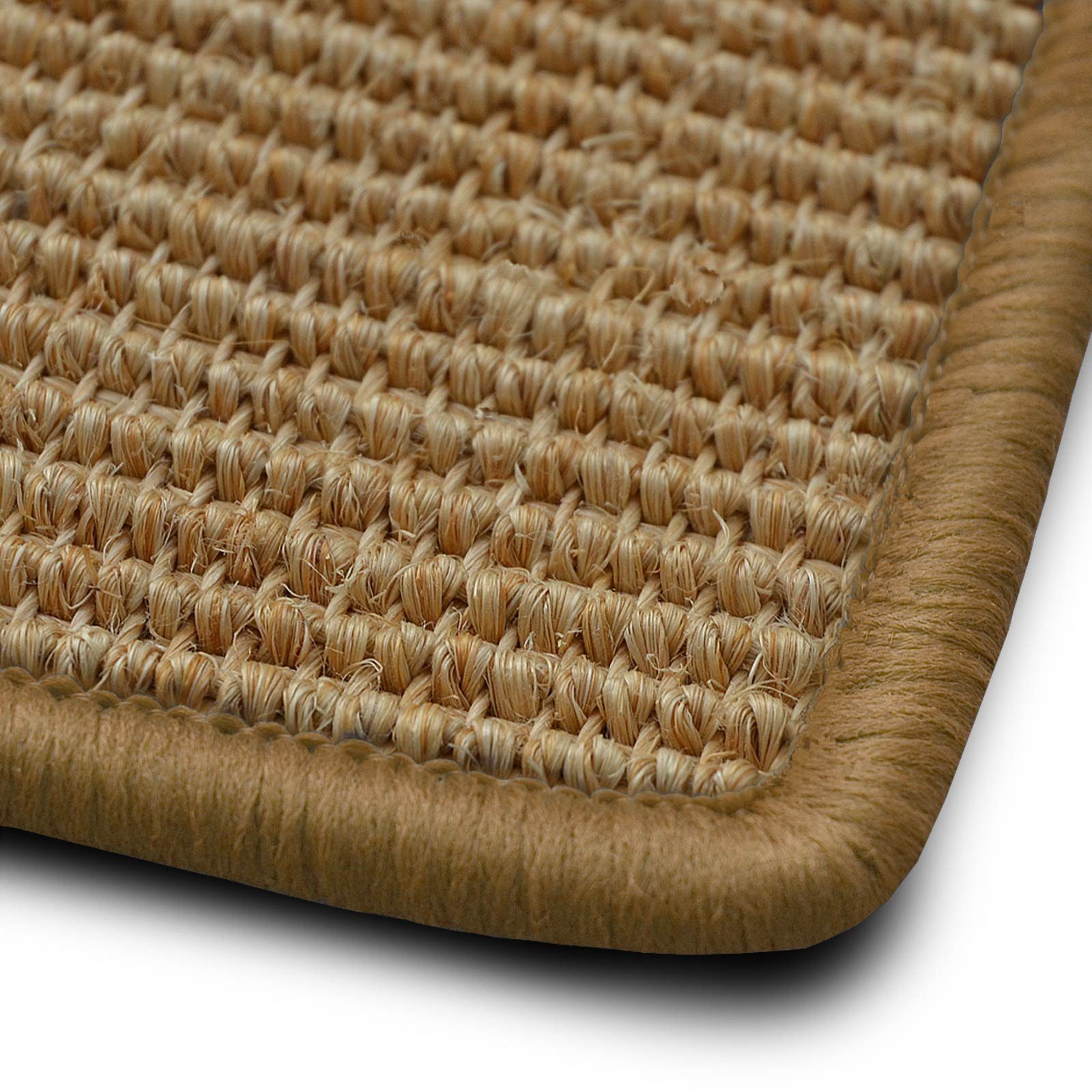 Läufer Salvador natur, Teppichläufer erhältlich in vielen Farben & Größen, Floordirekt, rechteckig, Höhe: 6 mm, Kettelung in Wunschfarbe