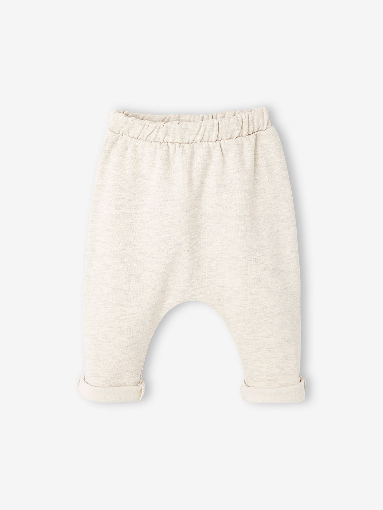 Ensemble bébé 3 pièces en molleton naissance beige chiné