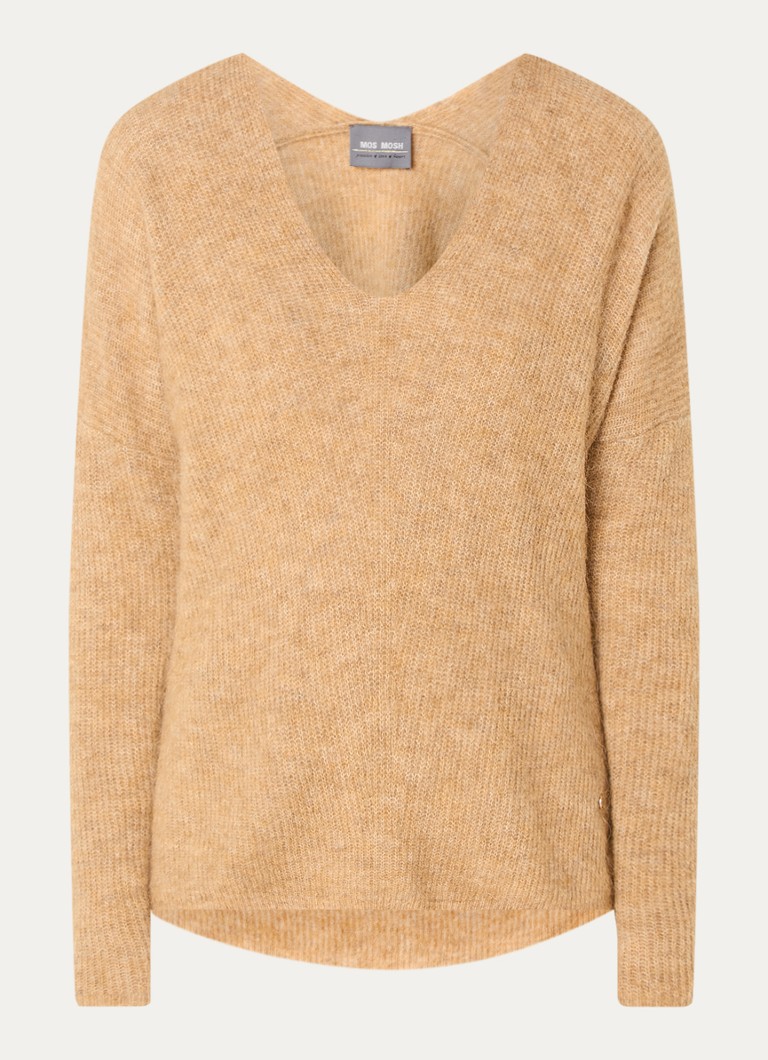 Tricou Mos Mosh MMThora din amestec fin de lână alpaca, cu decolteu în V