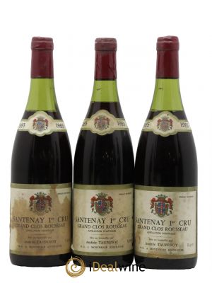 Santenay 1er Cru Grand Clos Rousseau Andre Taupenot 1985 - Lot de 3 Bouteilles