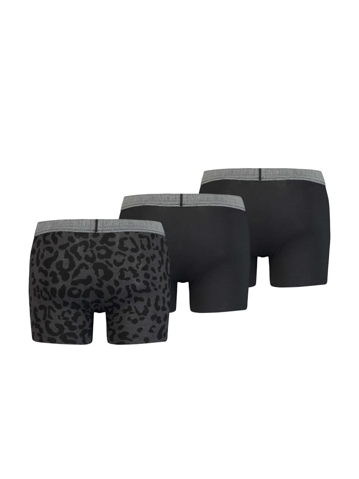 Levi´s 3er-PackBoxershortsLEVIS Men Giftbox Leopard Boxer Brief 3PinBlack günstig kaufen