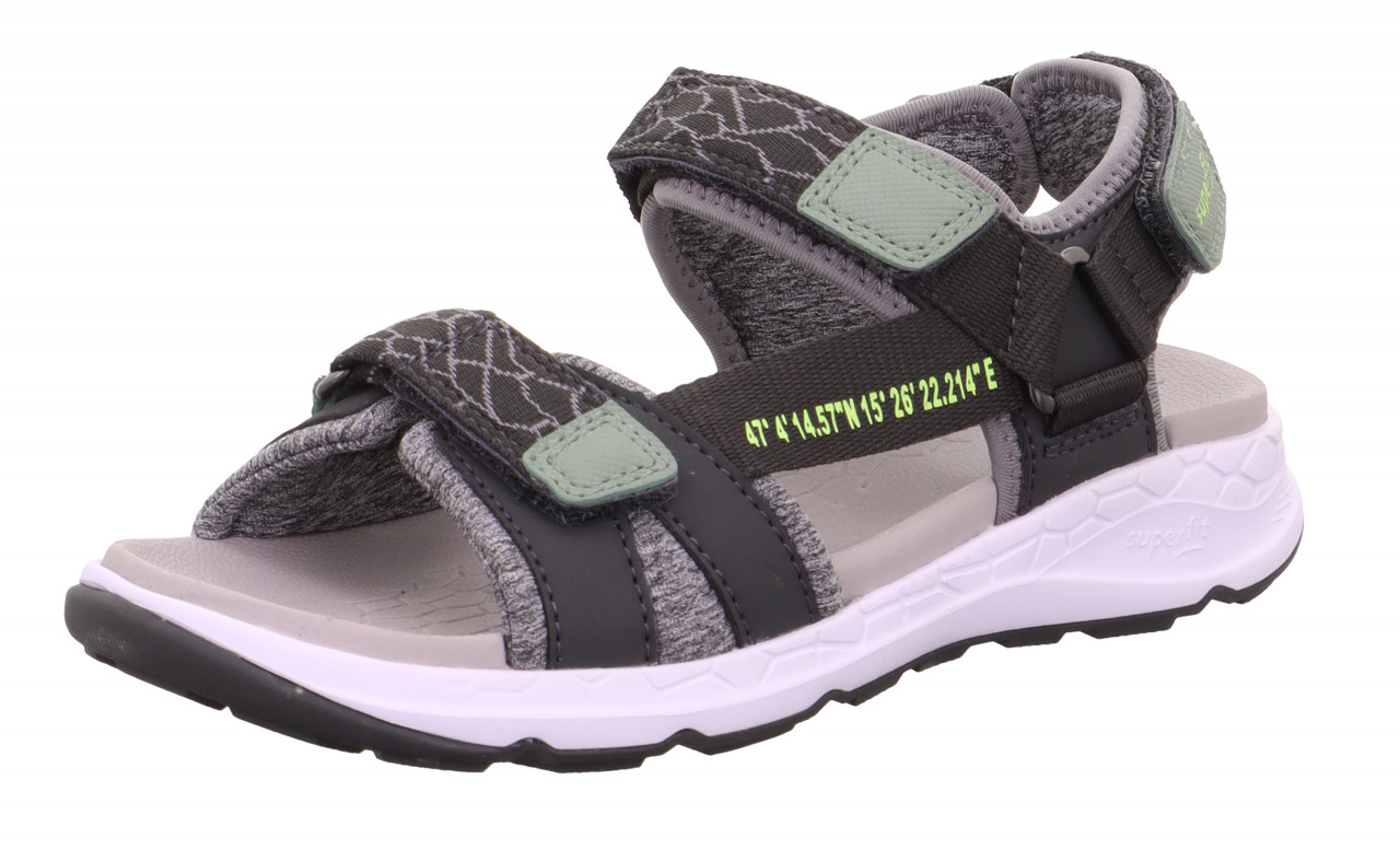 CRISS CROSS - Grau Sandale mit Klettverschluss