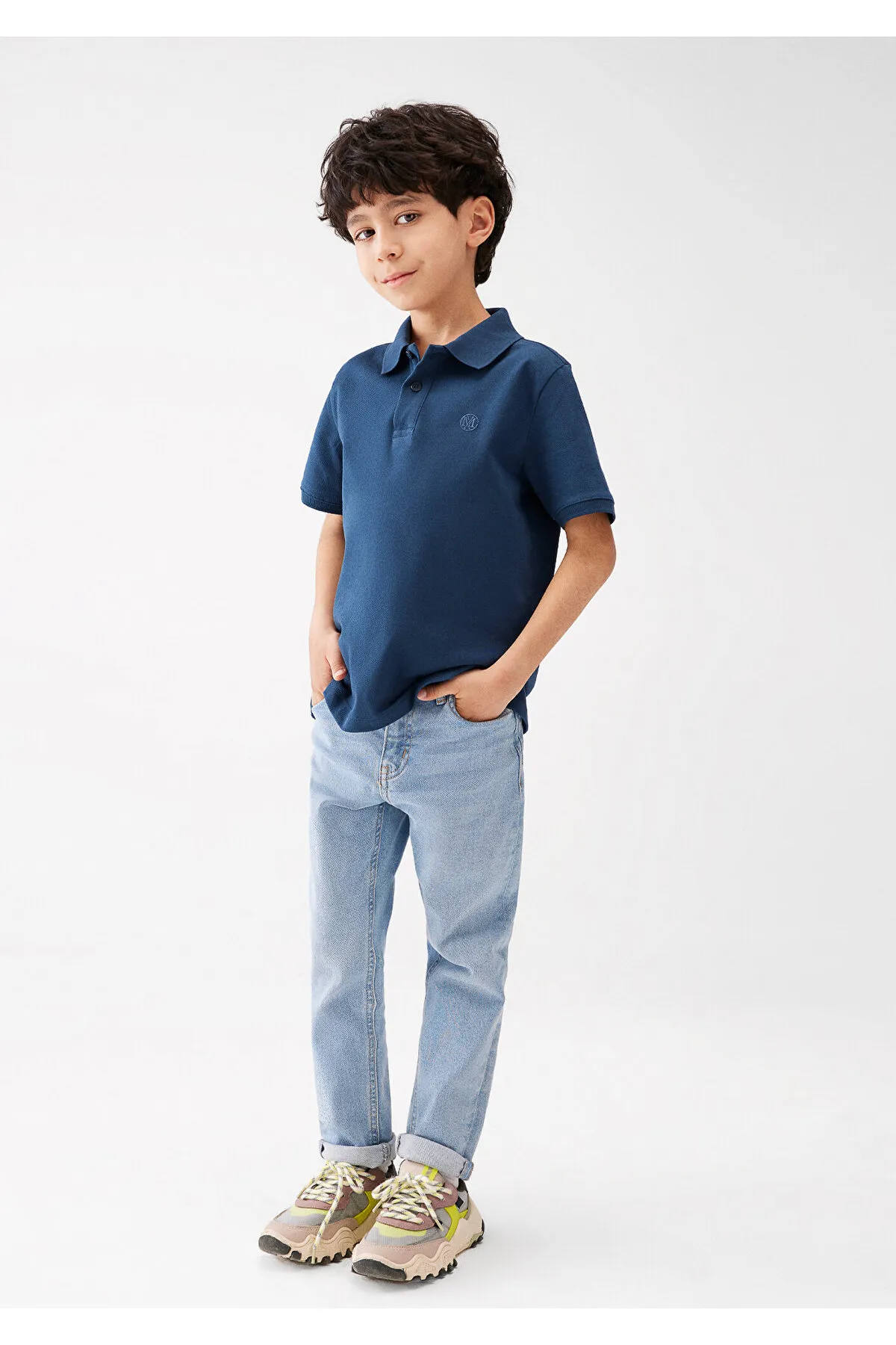 Mavi  Marineblaues Polo-T-Shirt, reguläre Passform/Regular Fit6610199-81802
