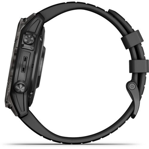 FĒNIX® 7 PRO - SAPPHIRE SOLAR EDITION SCHWARZ/CARBONGRAU TITAN DLC MIT QUICKFIT®-SILIKON-ARMB