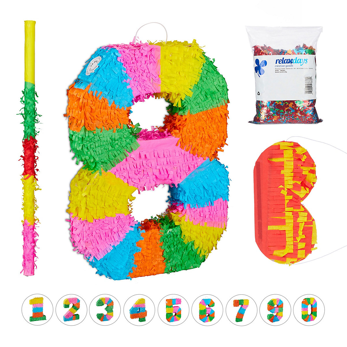 4-tlg. Pinata Set