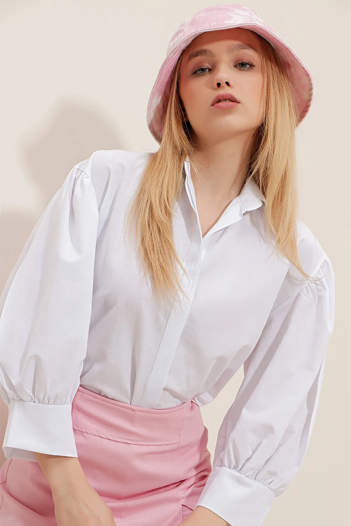 Trend Alaçatı Stili  Hemd - Weiß - Regular Fit