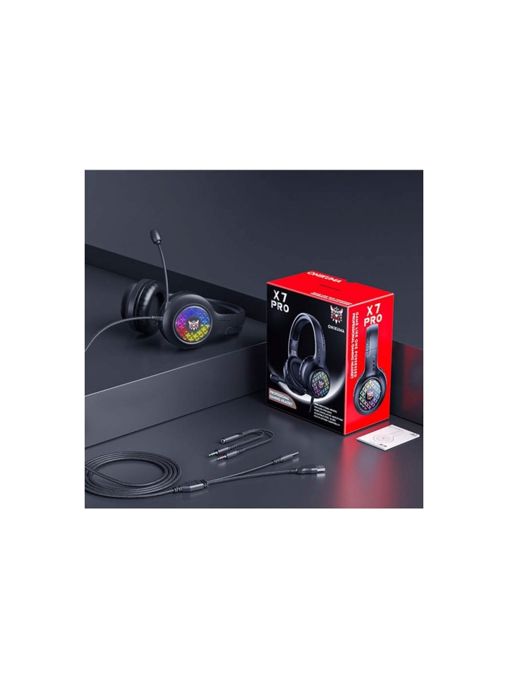 COFI 1453 Schwarze Gaming Kopfhörer ONIKUMA X7 PRO Gaming headset Schwarz in Schwarz günstig kaufen onesize