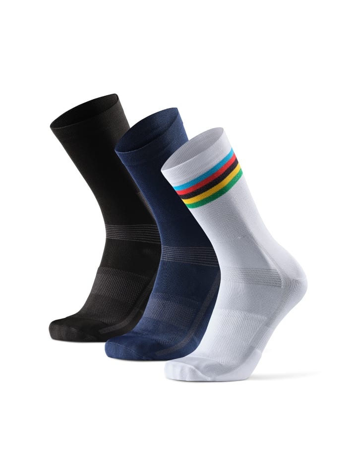 DANISH ENDURANCE Sportsocken long cycling in black/navy/white günstig kaufen