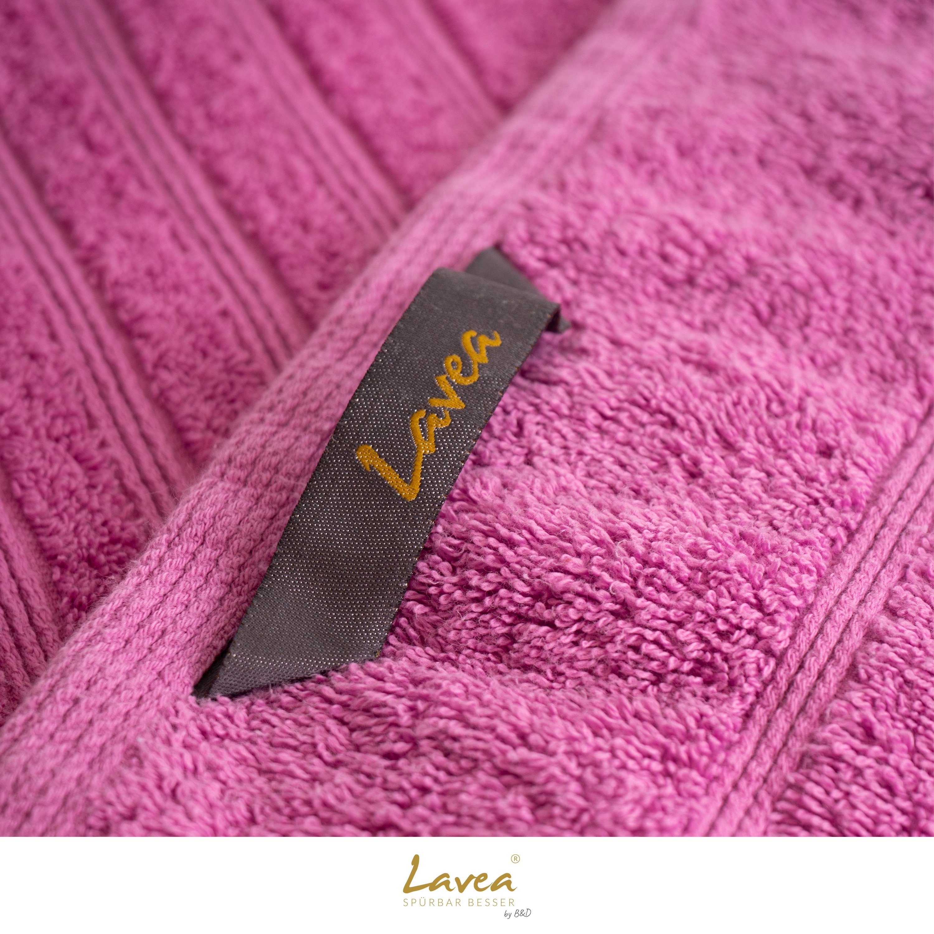 Lavea Handtuch Serie Bali, 50 x 100cm, aus 100% Bio-Baumwolle
