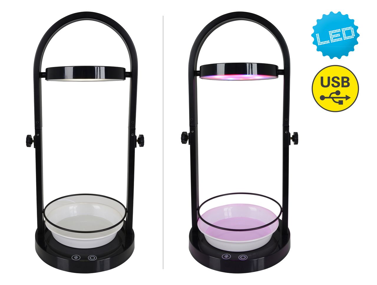 Näve Leuchten LED Pflanzen-Tischleuchte h:53,5cm