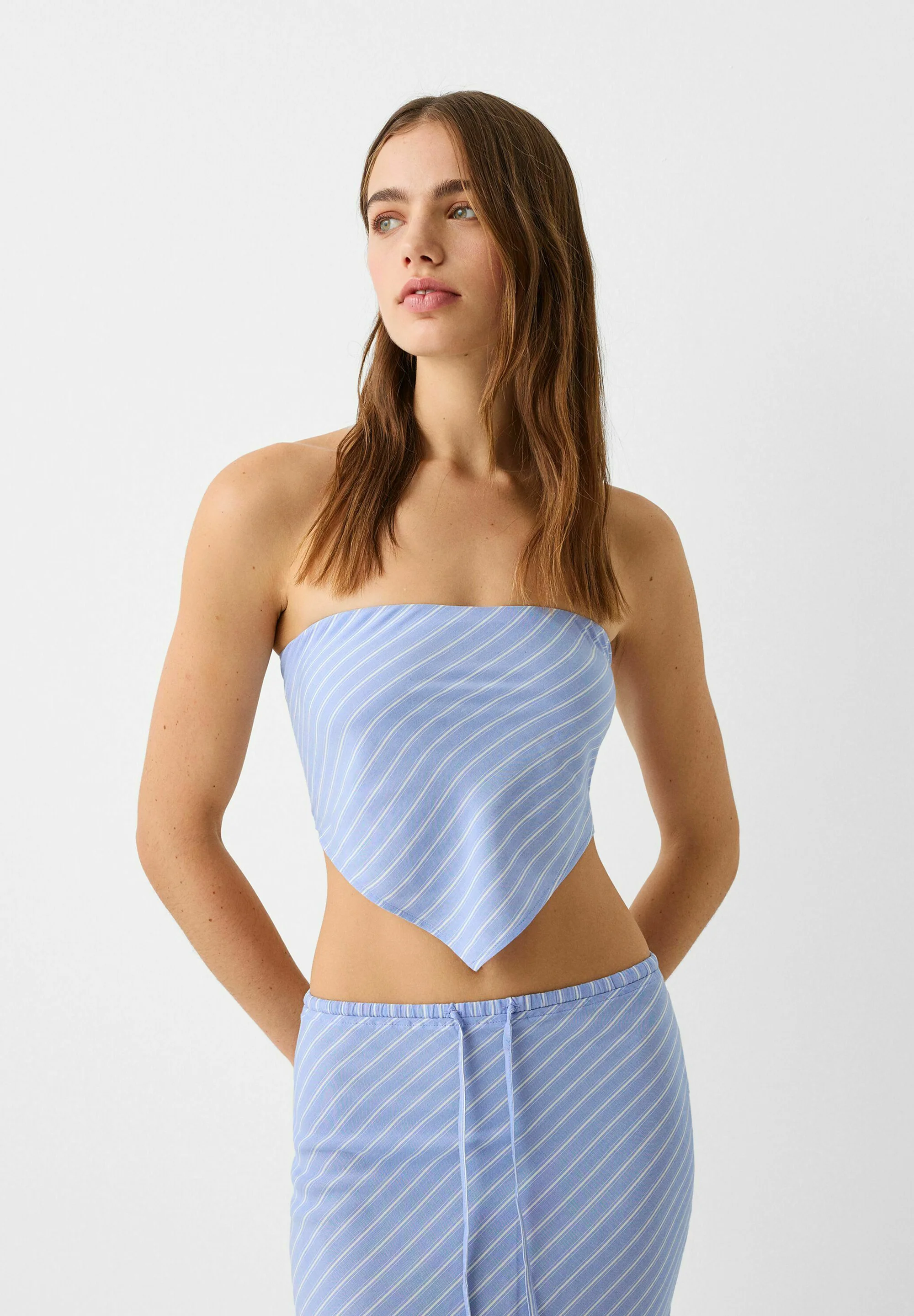 Bershka RAYAS - Falda larga
