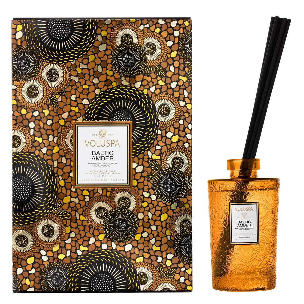 voluspa Baltic Amber 500mL REED DIFFUSER Set COFFRET DIFFUSEUR
