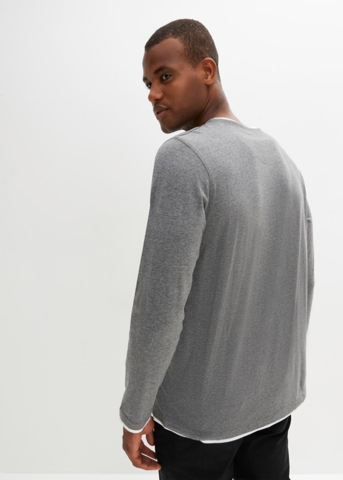 2 in 1 Langarmshirt mit Komfortschnitt