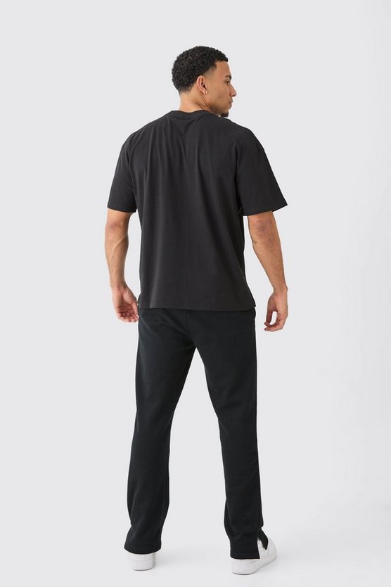 Oversize T-Shirt mit floralem Masken-Print