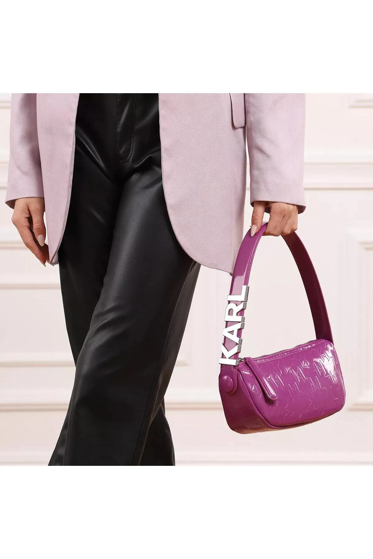 Karl Lagerfeld  K/Swing Sm Schultertasche Lack Bouganville