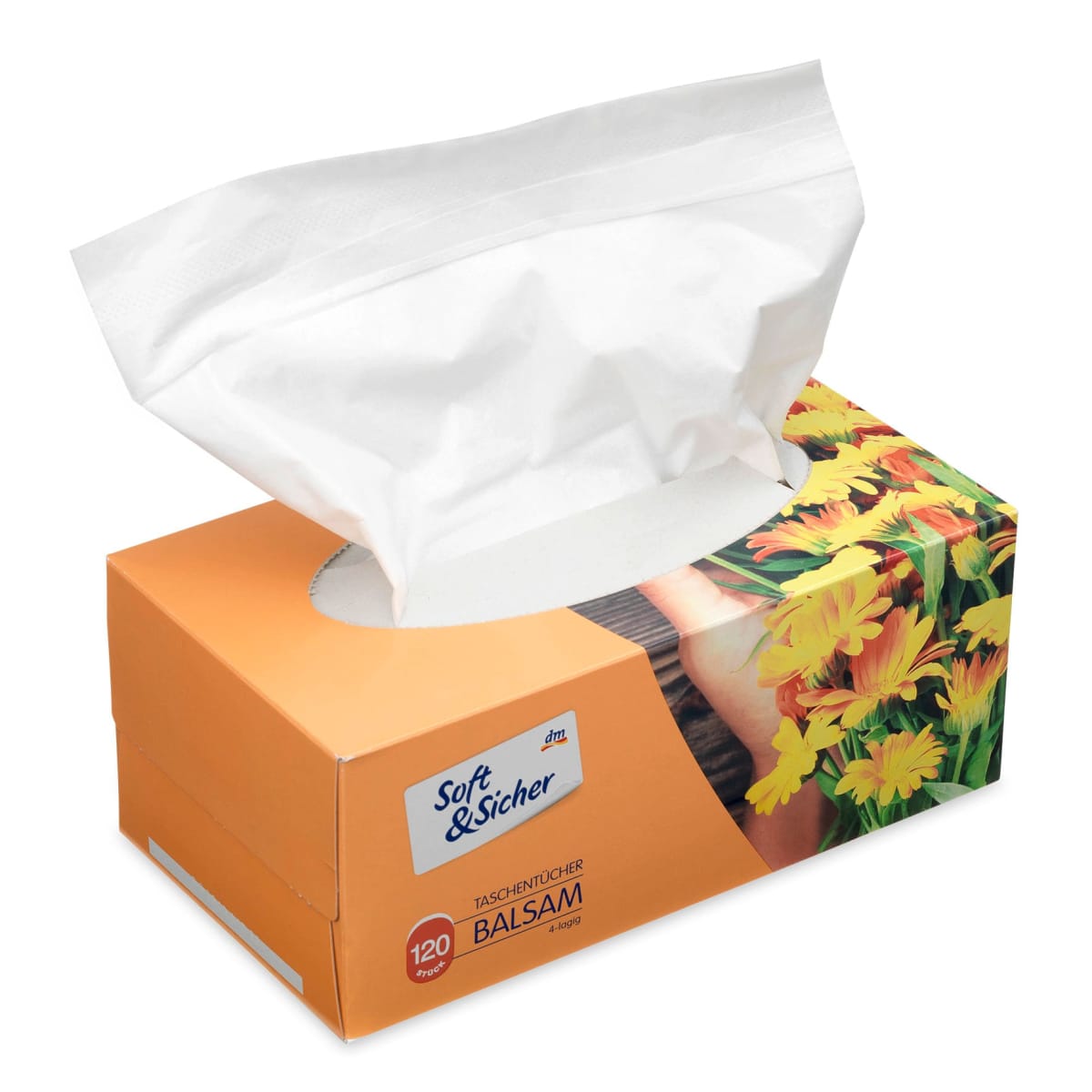 Taschentücher Box Balsam 4-lagig, 120 St