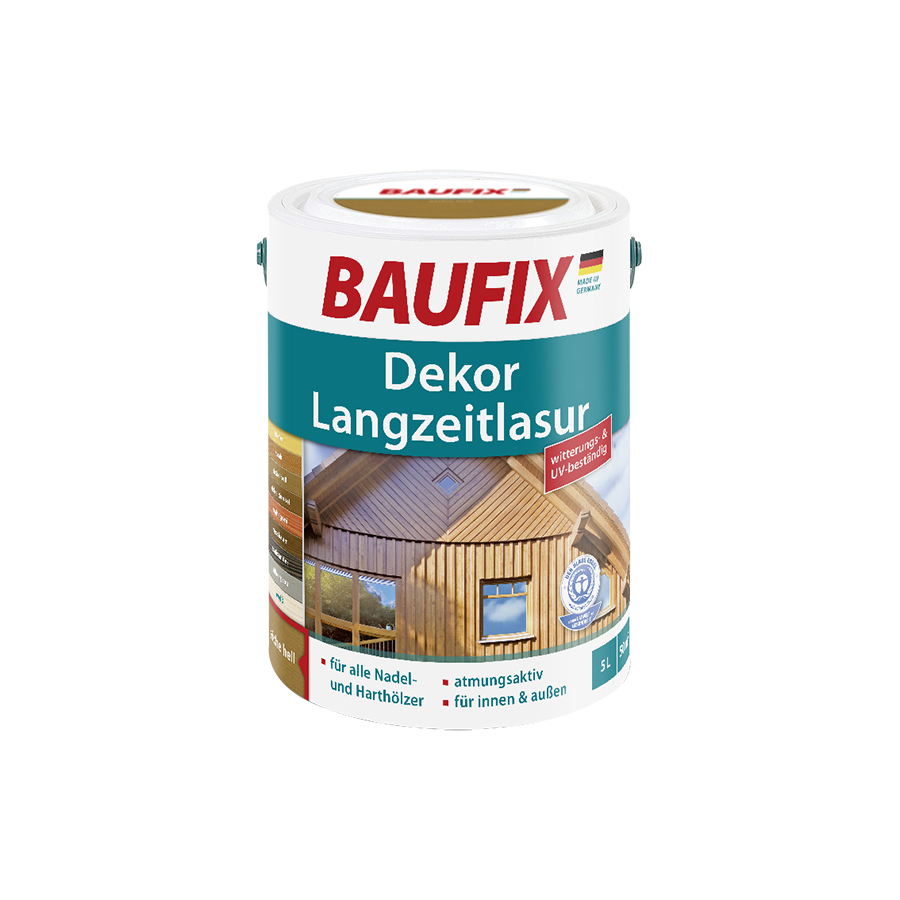 Baufix Dekor-Langzeitlasur Dunkelbraun 5 L