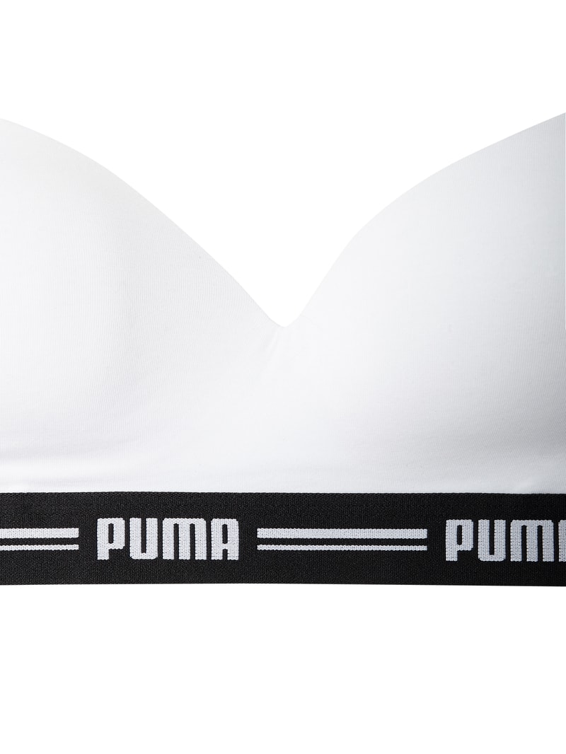 Bralette mit Logo-Bund in weiß