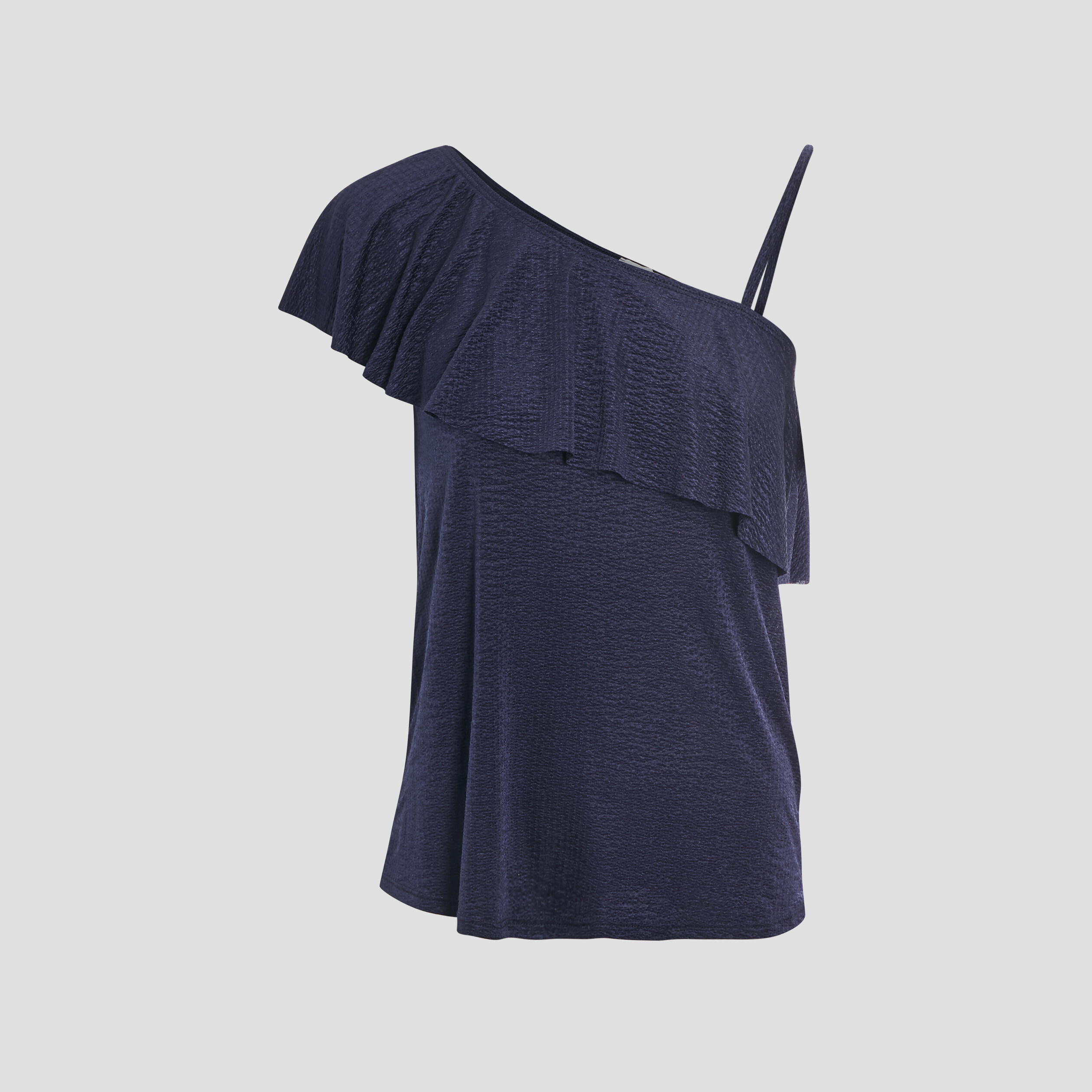 Débardeur asymétrique bleu marine femme | La Halle
