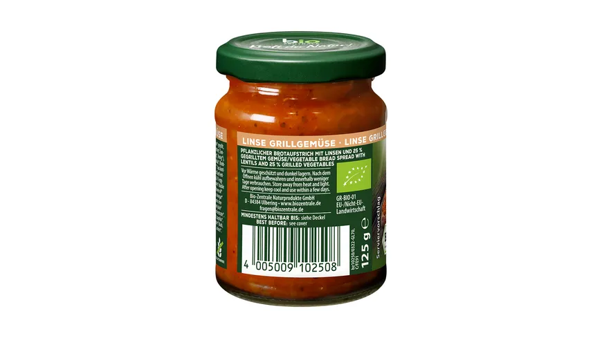 biozentrale Bio Linsen Grillgemüse 125 g