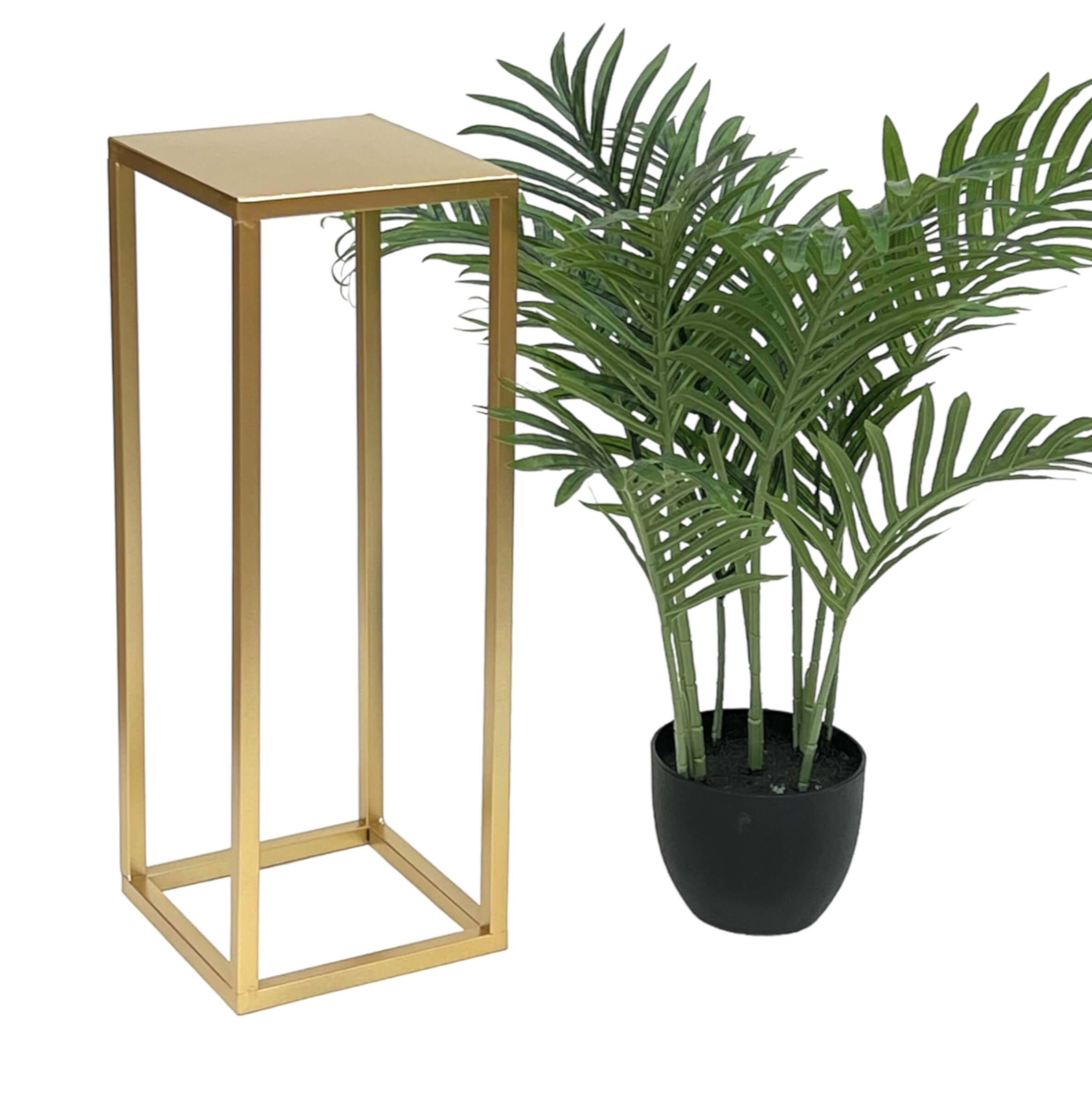 DanDiBo Blumenhocker Blumenhocker Metall Gold Eckig 50-70 cm Blumenständer 96506