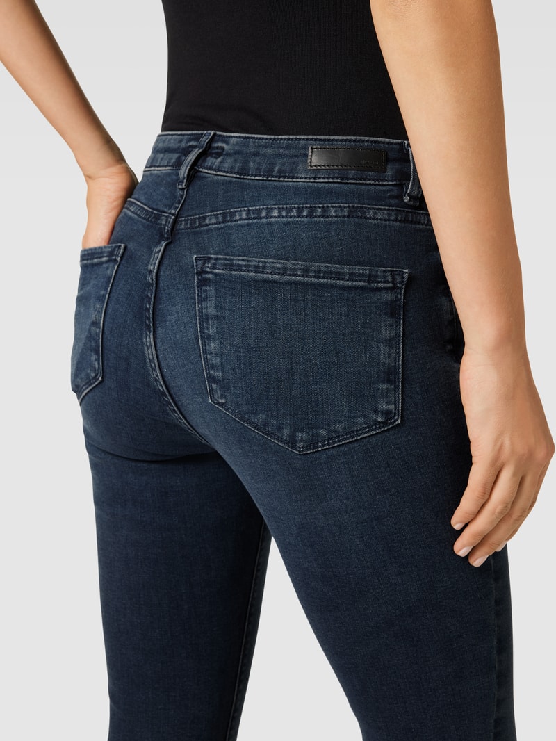 Jeans mit Knopf- und Reißverschluss Modell 'Elma' in dunkelblau