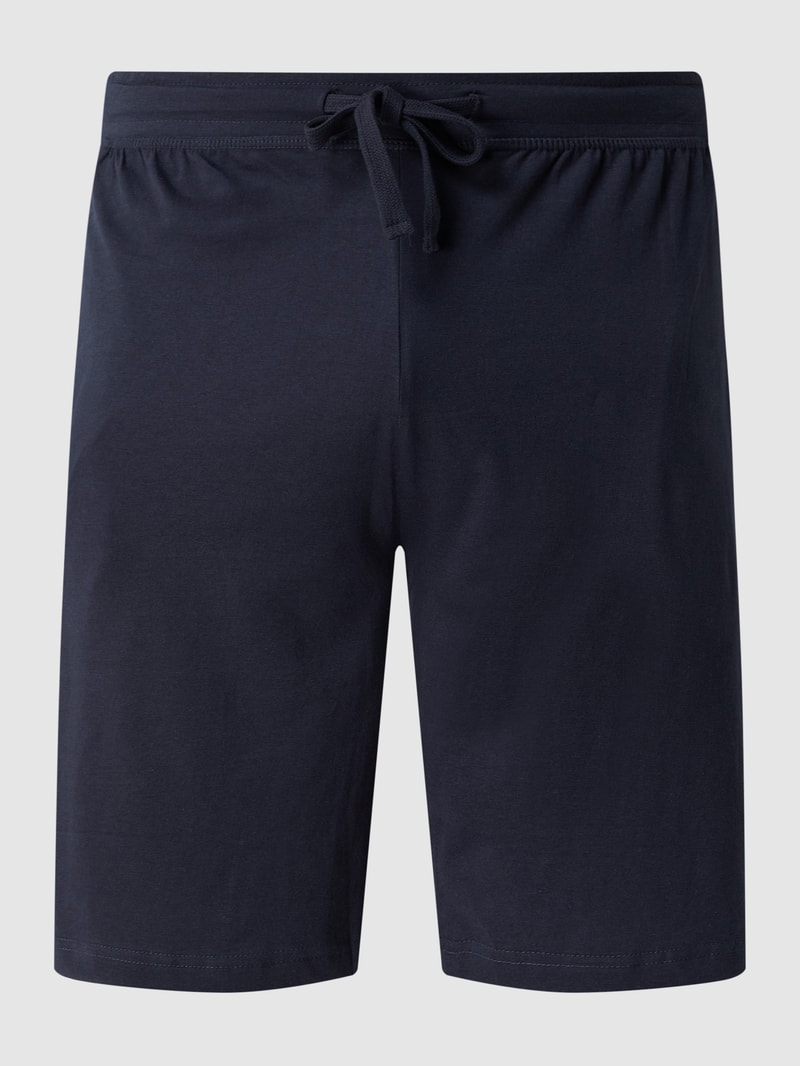 Pyjamashorts aus Baumwolle in dunkelblau