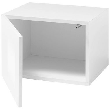 Lomadox Wohnwand CHUR-61, weiß mit Eiche hell inkl. LED-Beleuchtung 280/200/48