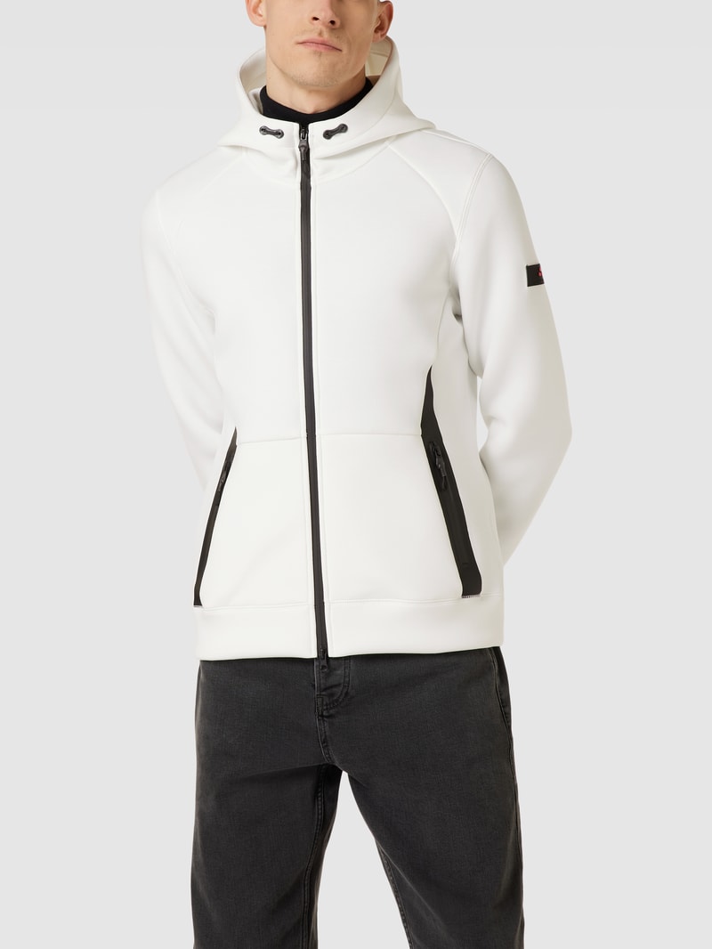 Sweatjacke mit Kapuze Modell 'COOPER' in offwhite