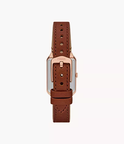 Fossil Set Armband Uhr Raquel 3-Zeiger-Werk Datum Leder mittelbraun