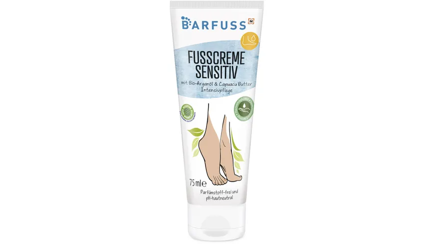 BARFUSS Fusscreme sensitiv Bio Arganöl & Capuacu Butter 75 ml