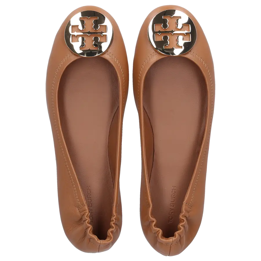 Tory Burch - Ballerinas MINNIE TAREVL Ziegenleder - braun
