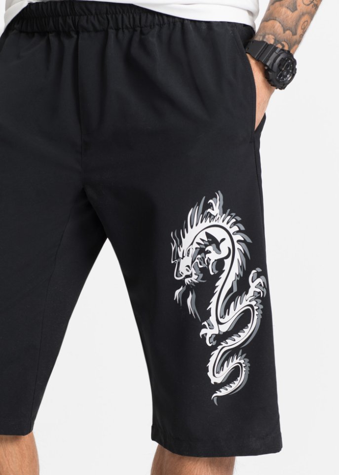 Long-Bermuda aus recyceltem Polyester, Regular Fit
