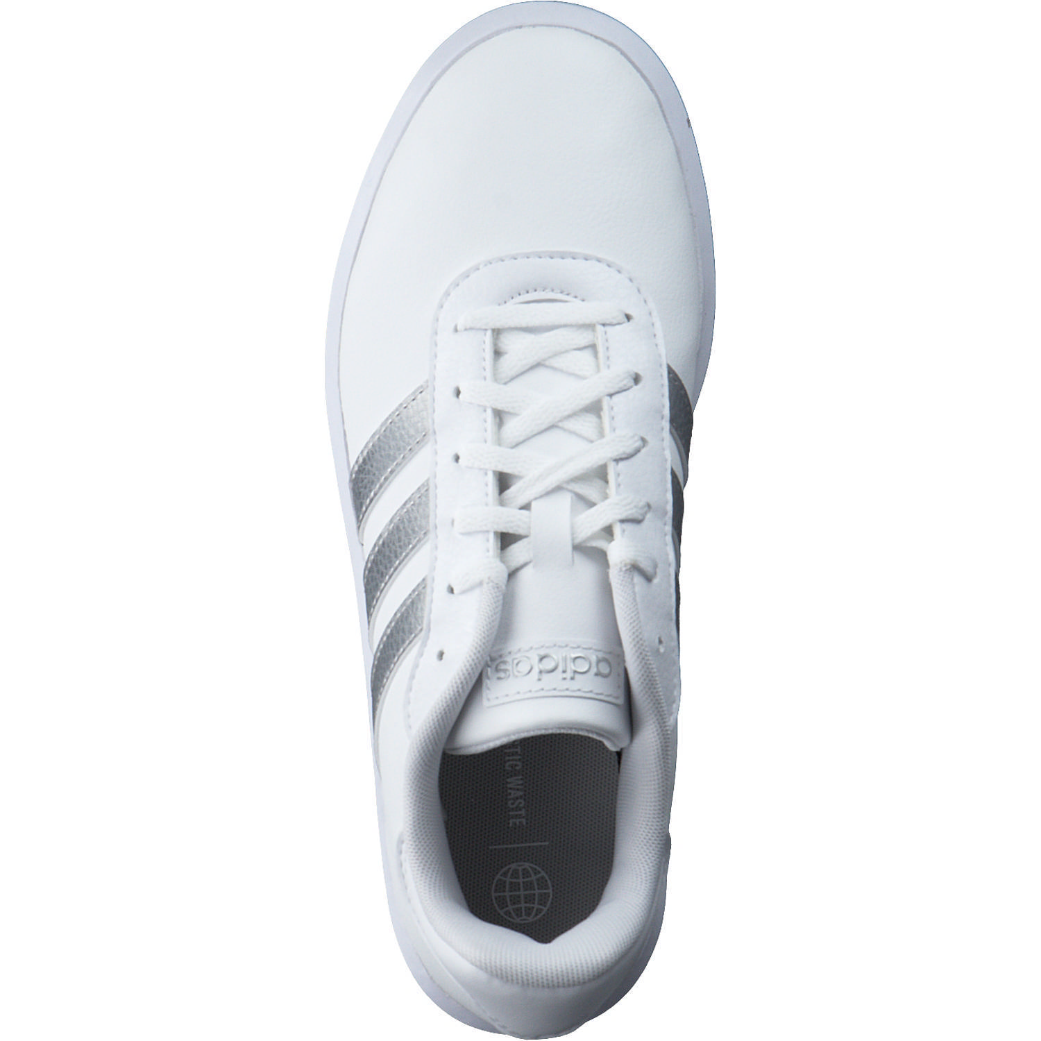 Adidas Core Court Platform, Sneakers Low, Damen, weiß silber