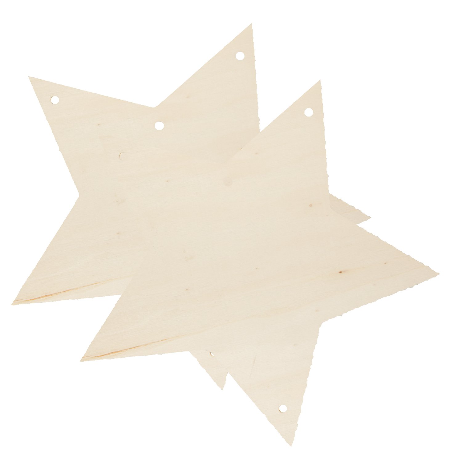 Sterne aus Holz, 20 cm, 2 Stück