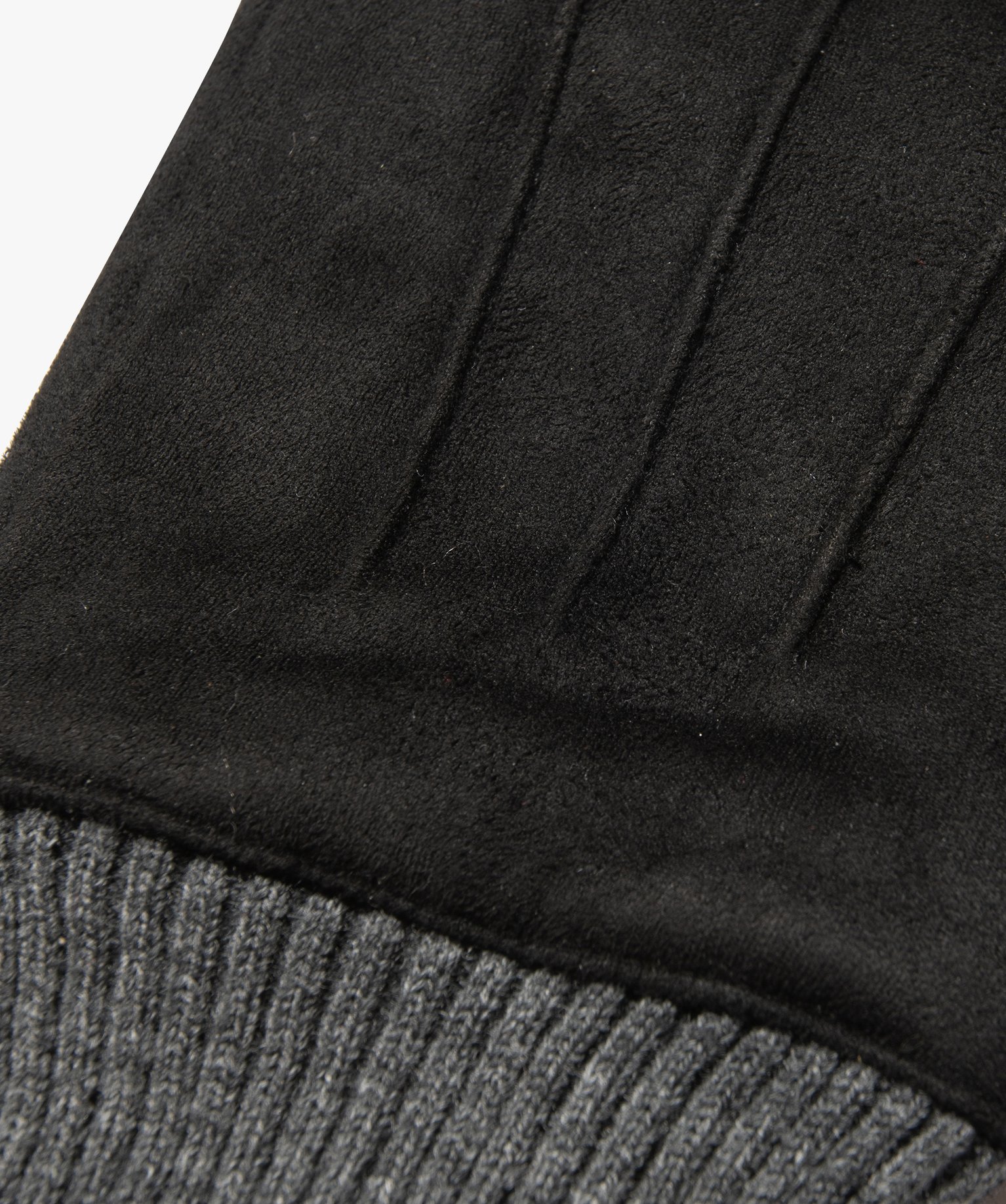 Gants homme en suédine unie noir | GEMO